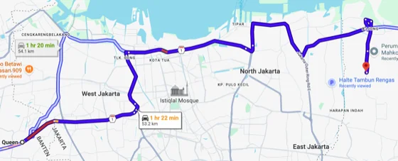 Google Maps car routing profile